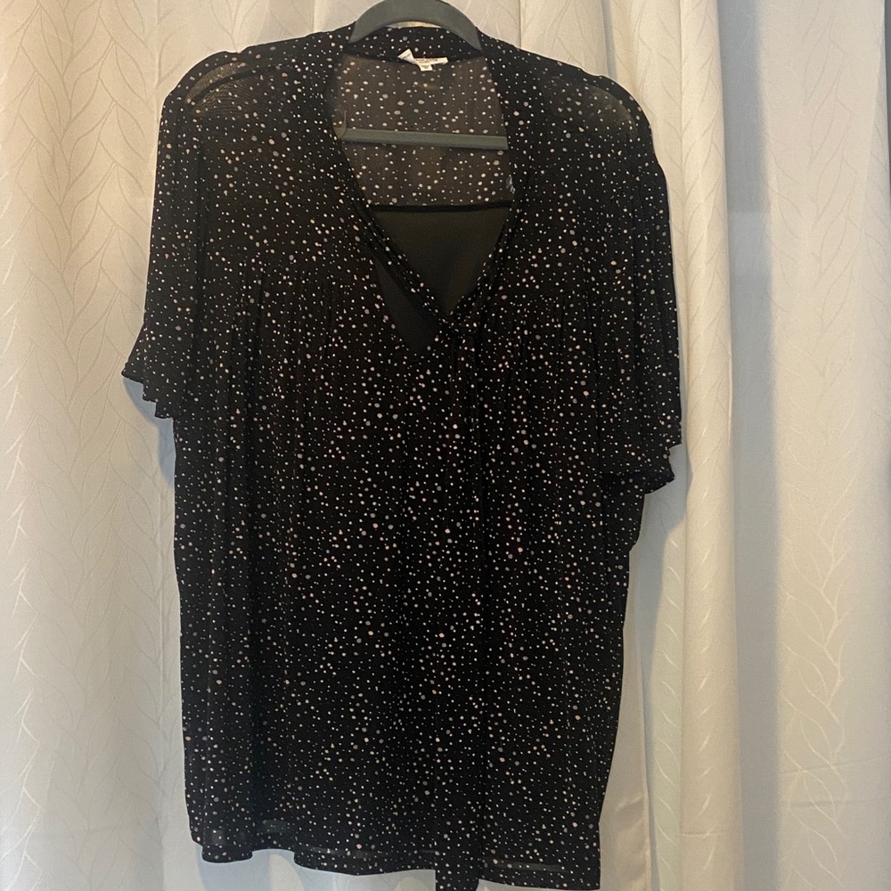 Black Polka Dot Blouse